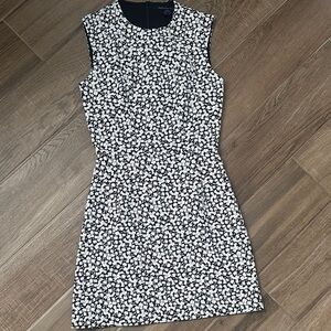 French connection Black and White Floral Sleeveless Dress